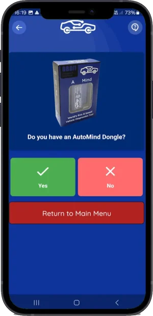 AutoMind app: Have you got an AutoMind device dongle?