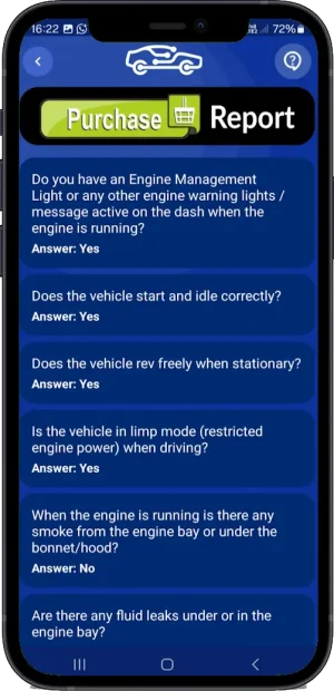 AutoMind app: Purchase AI vehicle diagnostics report